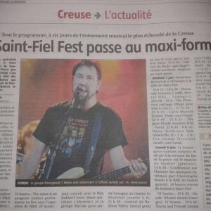 Publication in french newspaper