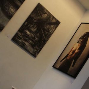 [DE CARCERE CORPORIS] next to H.R Giger artworks in 59 Rivoli gallery [Paris]
