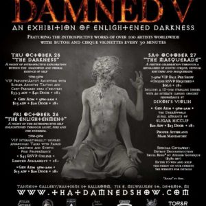 Damned V exhibition flyer